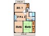 バ－ベナ光台Ｂ棟 3DKの間取り
