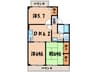 バ－ベナ光台Ｂ棟 3DKの間取り