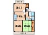バ－ベナ光台Ｂ棟 3DKの間取り