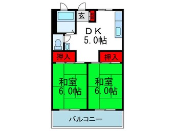 間取図 千里山ｺｰﾎﾟﾗｽ（603）