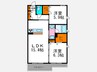 オアシスピアノ 2LDKの間取り