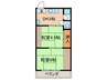 やよい荘 2DKの間取り