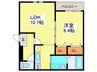 アニマーレ 1LDKの間取り
