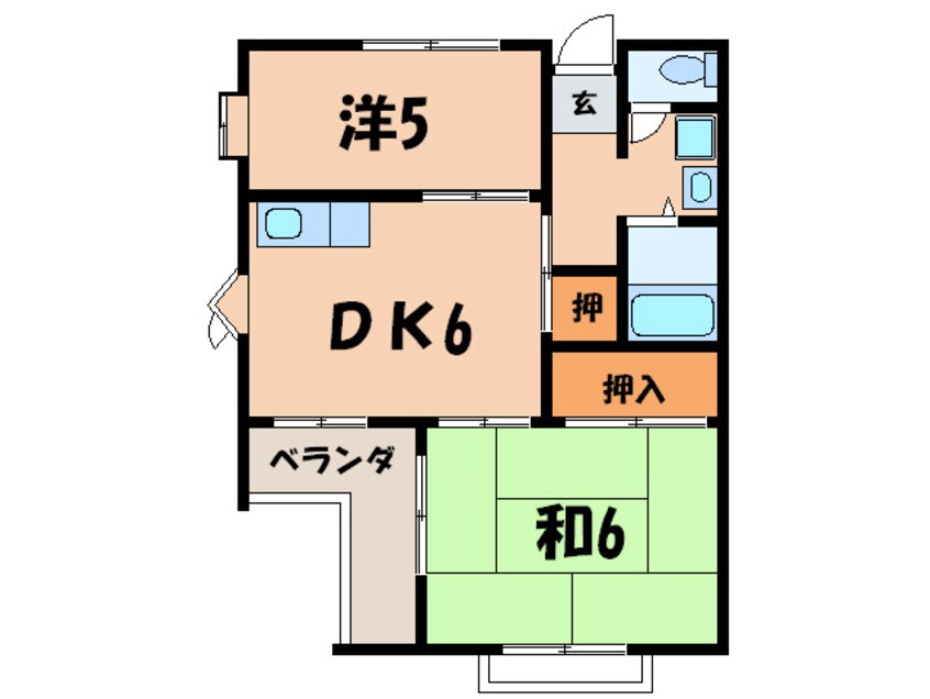 間取図 シャト－ジュネス田中