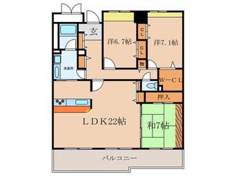 間取図 コンフォ－ル武庫川