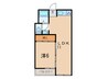恒風園マンション 1LDKの間取り