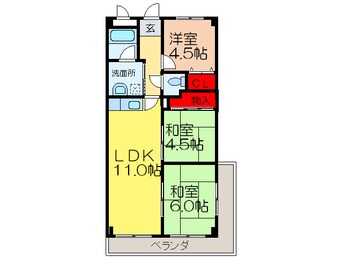 間取図 サンビレッジＤ棟