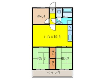 間取図 イスズハイツベル仁川(103)