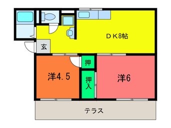 間取図 フォンティーヌ奥野