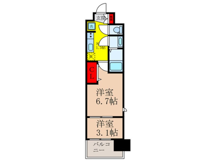 間取図 スプランディッド荒本駅前ＤＵＥ