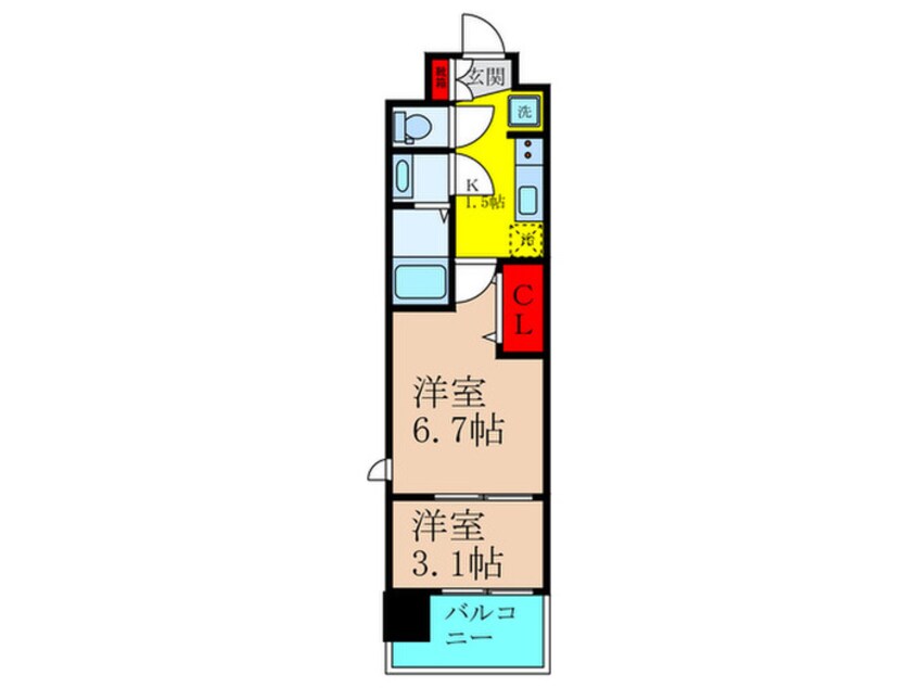 間取図 スプランディッド荒本駅前ＤＵＥ