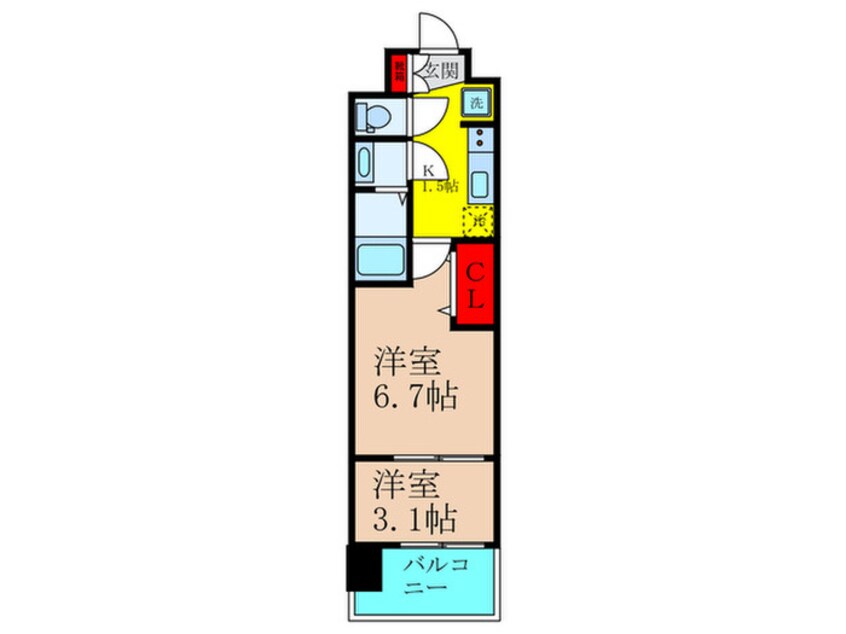 間取図 スプランディッド荒本駅前ＤＵＥ