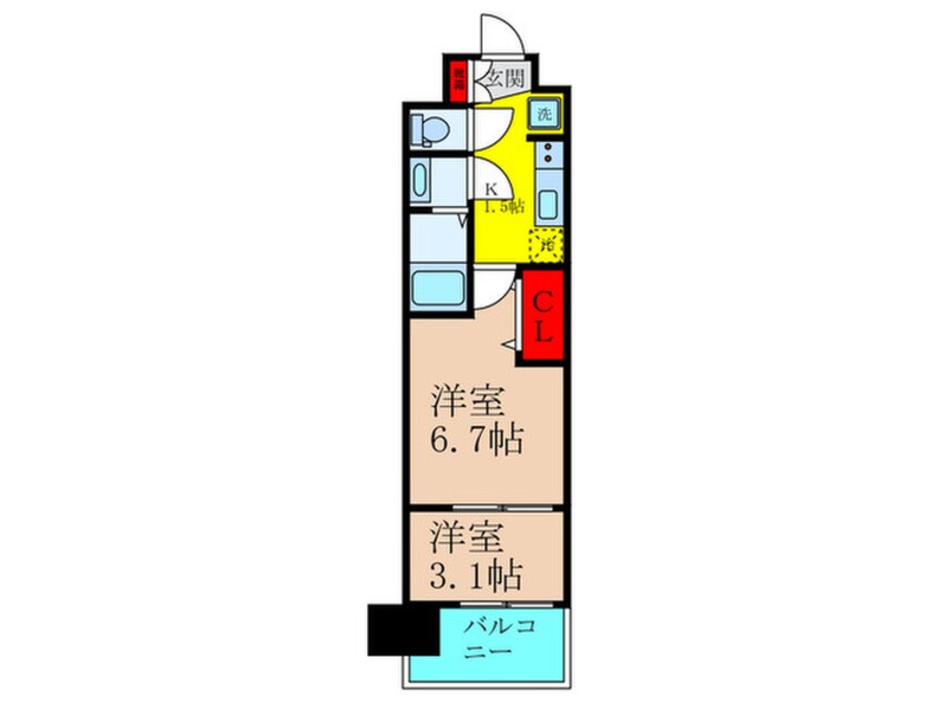 間取図 スプランディッド荒本駅前ＤＵＥ