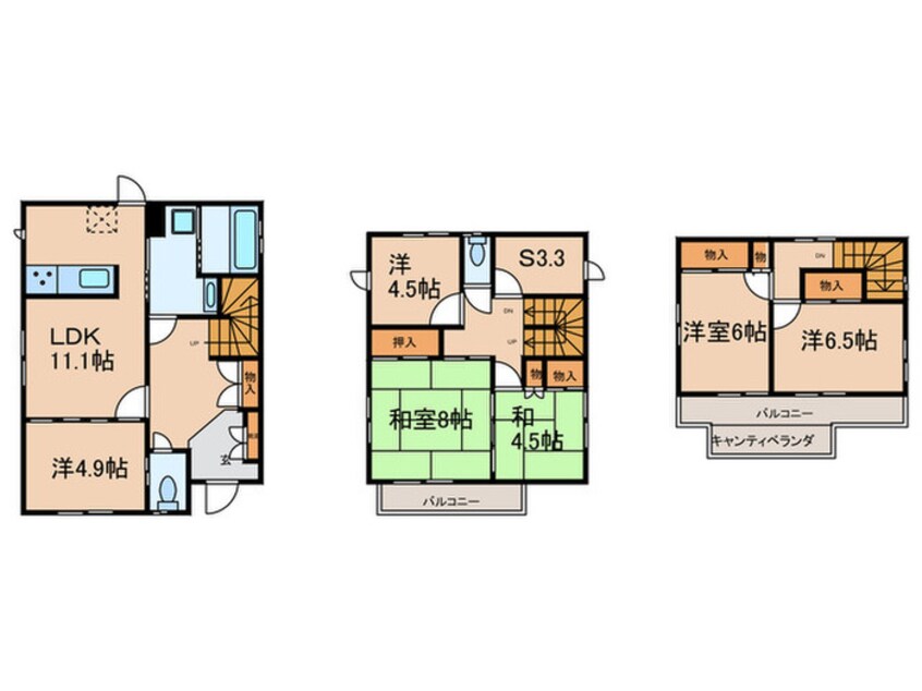 間取図 西宮市獅子ケ口町貸家