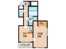 プレシャスＵＳ 1DKの間取り