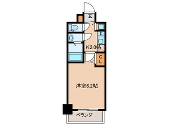 間取図 仮）ﾌﾟﾚｻﾝｽ京橋GREEN YARDｱﾙﾐﾗ