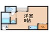タウンハウス服部天神 1Rの間取り
