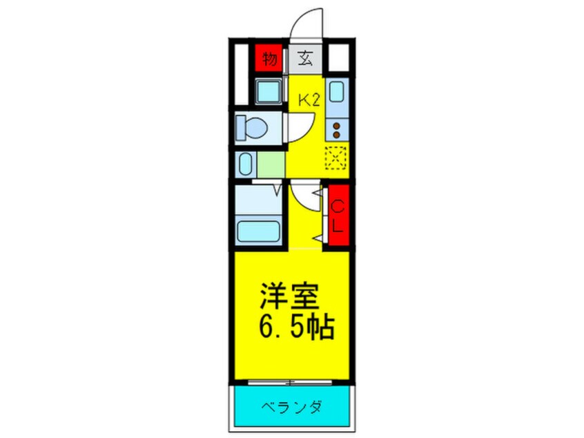 間取図 ジュネ－ゼグラン淀屋橋