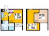 ｃｌｏｕｄ ｈｏｕｓｅ　 1Kの間取り