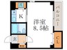 カサ・デ・ルナ 1Kの間取り