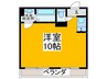 コットンライフＭＢＳ 1Rの間取り