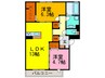 パルティーレ 2LDKの間取り
