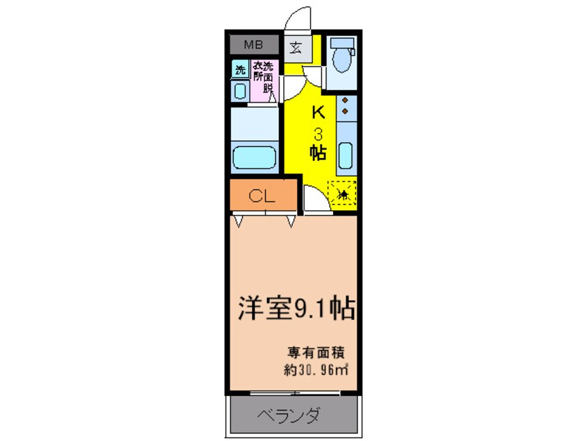 間取図 アシュ－レ彩都