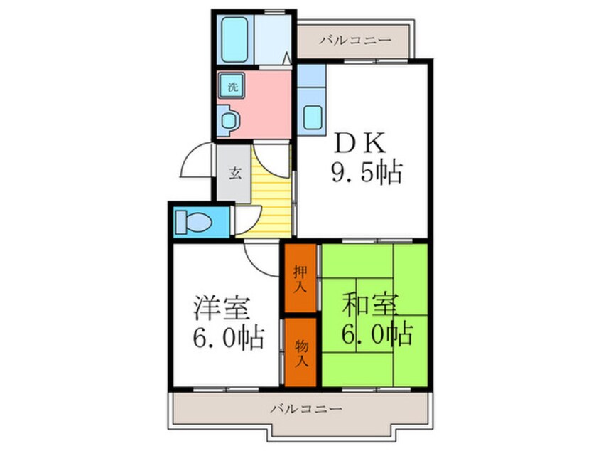 間取図 ラ・セ－ヌ大山崎