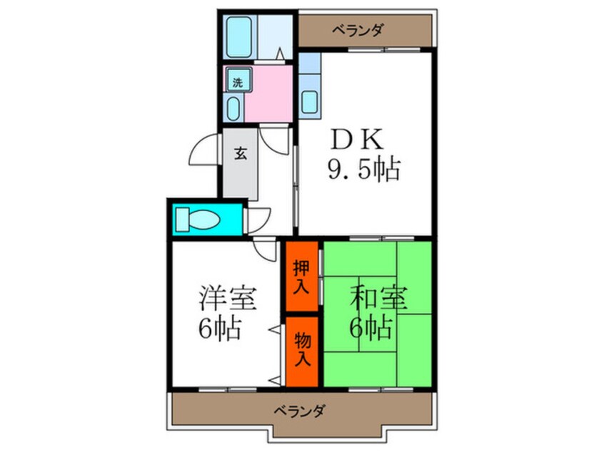 間取図 ラ・セ－ヌ大山崎