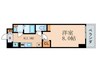 ＫＤＸレジデンス南草津 1Kの間取り