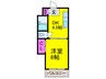 ウエストコ－ポ喜連 1DKの間取り