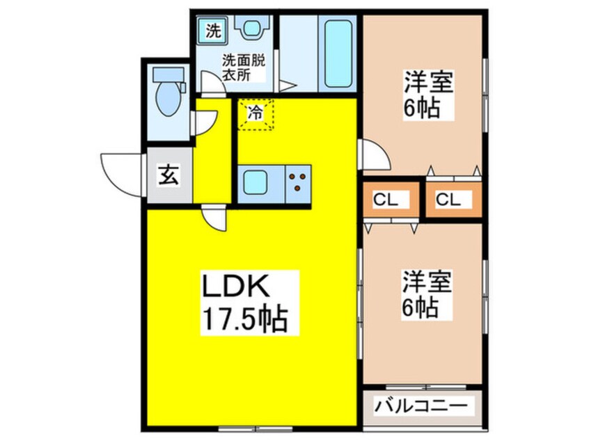 間取図 プロスパーコート住吉大社Ⅰ