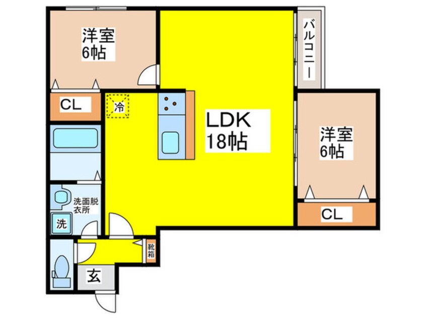間取図 プロスパーコート住吉大社Ⅰ