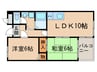 ロイヤルオーク 2LDKの間取り