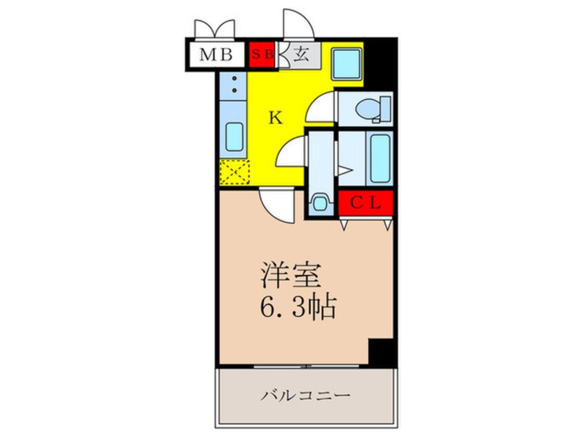 間取図 MELDIA CREST TAPP 新大阪 WEST