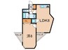 サンパレス２１苦楽園 1LDKの間取り