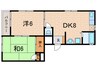 夙川ニューハイツ 2DKの間取り