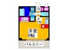 Fiore　HATSUSHIBA 1Kの間取り