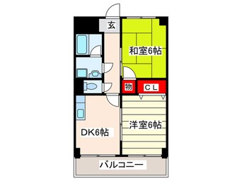 間取図 グランデカワノ烏ヶ辻