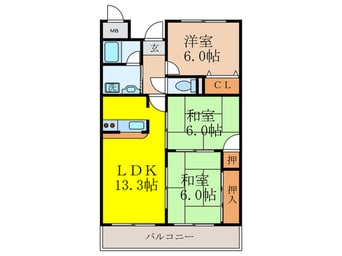 間取図 グリーンハイム千里南ヶ丘