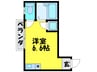 フォレスト桃山 1Rの間取り