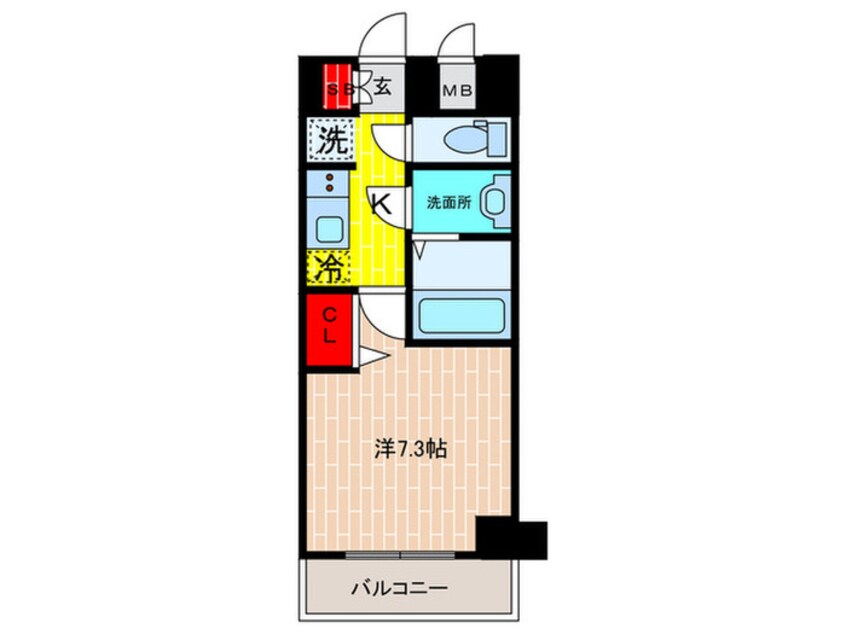 間取図 プレサンスＴＨＥ神戸(421)