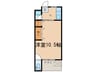 西川マンション 1Kの間取り