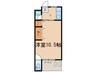西川マンション 1Kの間取り
