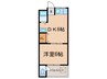 西川マンション 1DKの間取り