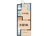 西川マンション 1DKの間取り