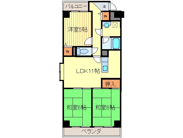 間取り図 グランドゥール西岡