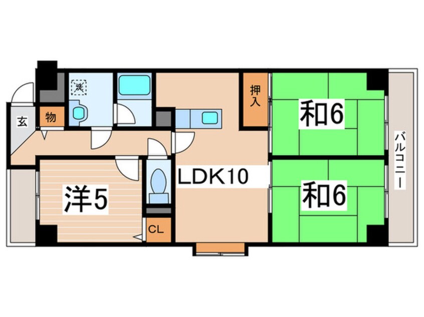 間取図 グランドゥール西岡