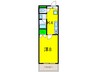 宿院ＰＣハイツ 1Kの間取り