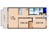 グリーンメゾン白鳥 2LDKの間取り